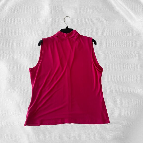 Calvin Klein Fuchsia Sleeveless Blouse XL Worn Once Like New - Picture 16 of 16